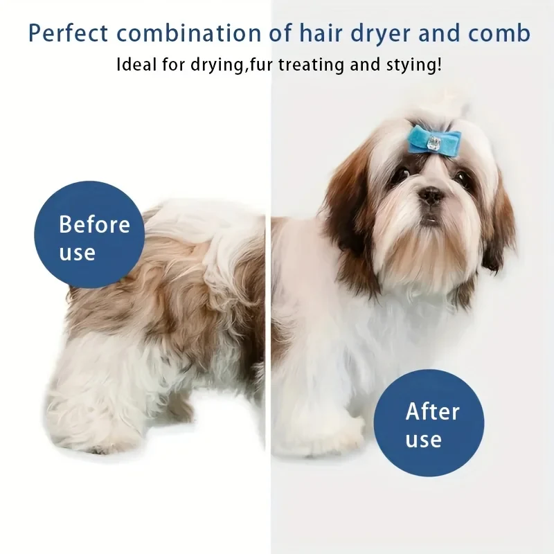 3-in-1 Dog Hair Dryer and Grooming Brush - Image 3