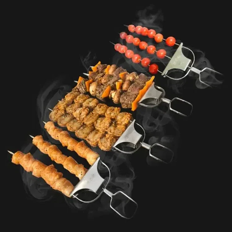Three-prong grill skewer set - Image 4