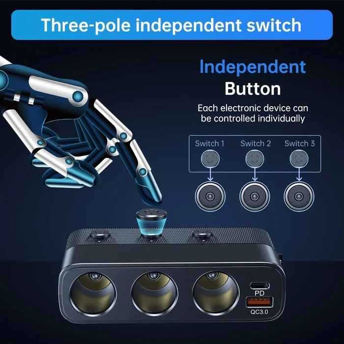 7-in-1 Car Cigarette Lighter Adapter - Image 4