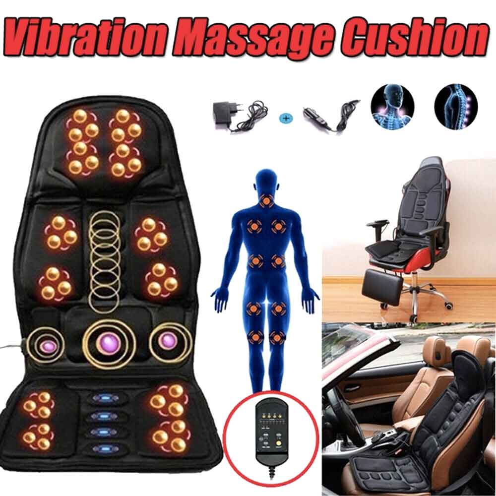 8 Mode Massage Chair Pad With Heated Back Neck Cushion For Car & Home - Image 10
