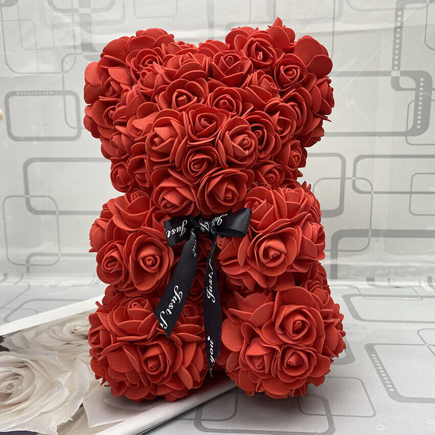 Eternal Love Rose Flower Valentine's Teddy Bear Gift 10" - Image 5
