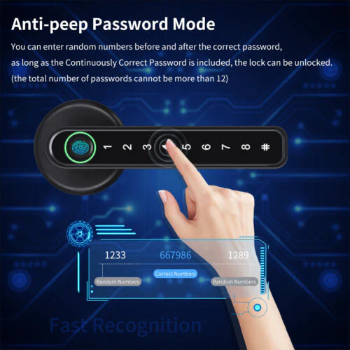 Fingerprint Smart Door Lock - Mobile App Remote Control Door Lock with Fingerprint - Image 3