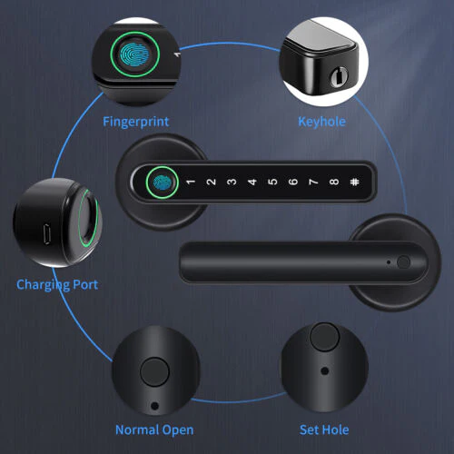 Fingerprint Smart Door Lock - Mobile App Remote Control Door Lock with Fingerprint - Image 6