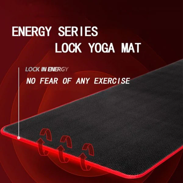 Fitness Mat Men’s High Density Exercise Yoga Non-Slip Mat For Gym Home - Image 3
