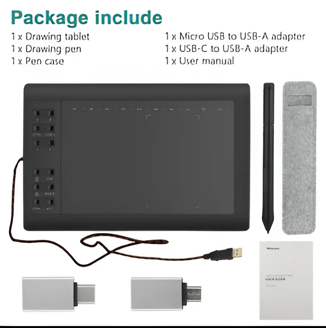 Graphic Tablet Drawing Pad Digital Pen - Image 6