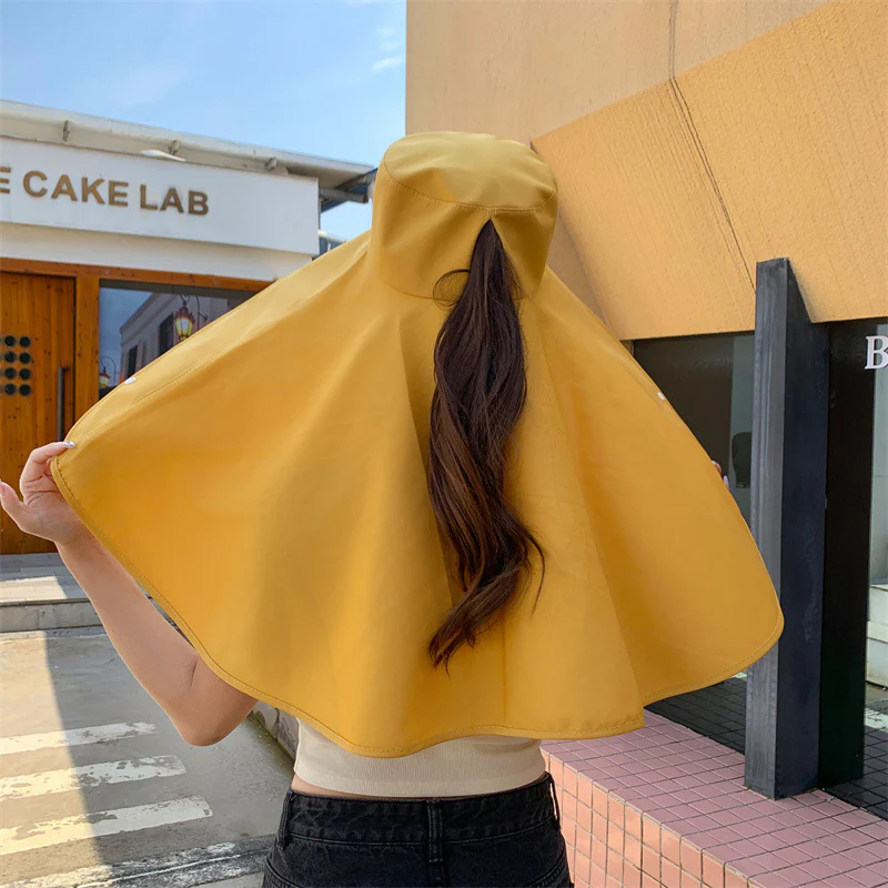 Elegant Wide Brim Sun Protection Shawl Hat for Women - Image 5