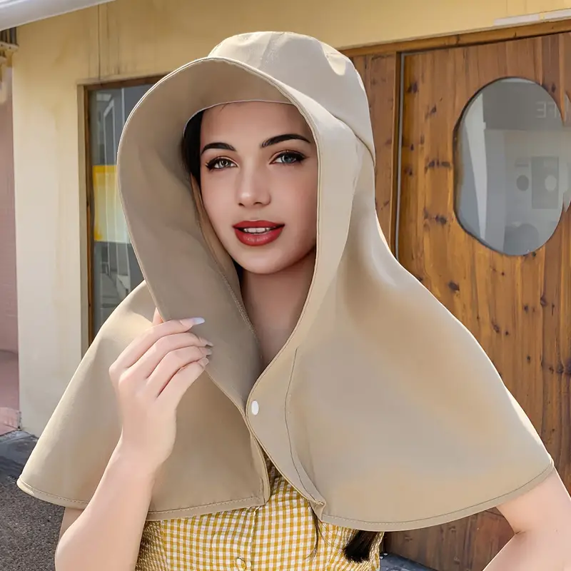 Elegant Wide Brim Sun Protection Shawl Hat for Women - Image 6